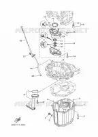 VENTILATEUR D'HUILE pour Yamaha F225F Electric Starter, Remote Control, Power Trim & Tilt, Shaft 30