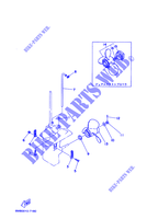 BOITIER D'HELICE ET TRANSMISSION 2 pour Yamaha 8C Manual Starter, Tiller Handle, Manual Tilt, Pre-Mixing, Shaft 20