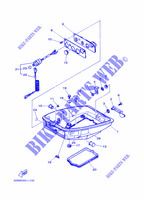 CAPOT INFERIEUR pour Yamaha 8C Manual Starter, Tiller Handle, Manual Tilt, Pre-Mixing, Shaft 20