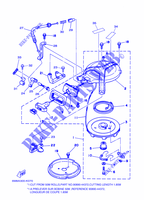 DEMARREUR pour Yamaha 8C Manual Starter, Tiller Handle, Manual Tilt, Pre-Mixing, Shaft 20