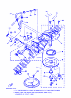 DEMARREUR pour Yamaha 8C Manual Starter, Tiller Handle, Manual Trim & Tilt, Pre-Mixing, Shaft 20