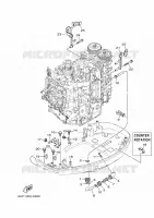 CAPOT INFERIEUR 3 pour Yamaha LF150X Counter Rotation, Electric Starter, Tiller & Remote Control, Power Trim & Tilt, Shaft 25