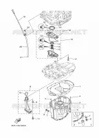 VENTILATEUR D'HUILE pour Yamaha LF150X Counter Rotation, Electric Starter, Tiller & Remote Control, Power Trim & Tilt, Shaft 25