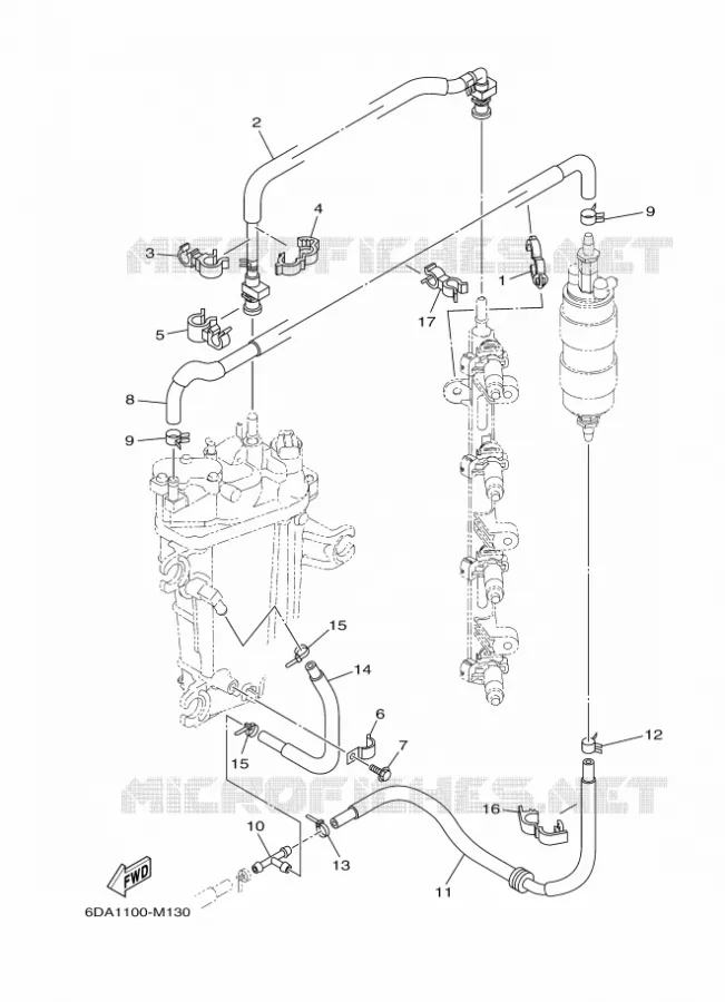 POMPE A INJECTION 2 Yamaha OUTBOARD ENGINES 150hp (110.3kW) 2017 LF150  LF150CA GRAPHIC SET