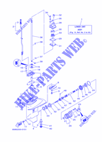 BOITIER D'HELICE ET TRANSMISSION 1 pour Yamaha 8C Manual Starter, Tiller Handle, Manual Tilt, Pre-Mixing, Shaft 15