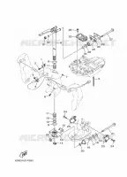SUPPORT 2 pour Yamaha LF200X Counter Rotation, Electric Starter, Remote Control, Power Trim & Tilt, Shaft 25