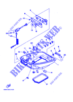 CAPOT INFERIEUR pour Yamaha 8C Manual Starter, Tiller Handle, Manual Tilt, Pre-Mixing, Shaft 20