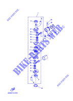 VILEBREQUIN / PISTON pour Yamaha 8C Manual Starter, Tiller Handle, Manual Tilt, Pre-Mixing, Shaft 15