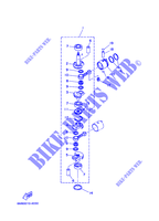 VILEBREQUIN / PISTON pour Yamaha 8C Manual Starter, Tiller Handle, Manual Tilt, Pre-Mixing, Shaft 15