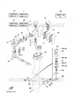 KIT DE REPARATION 1 pour Yamaha 8C 2 Stroke, Manual Starter, Tiller Handle, Manual Tilt de 1997
