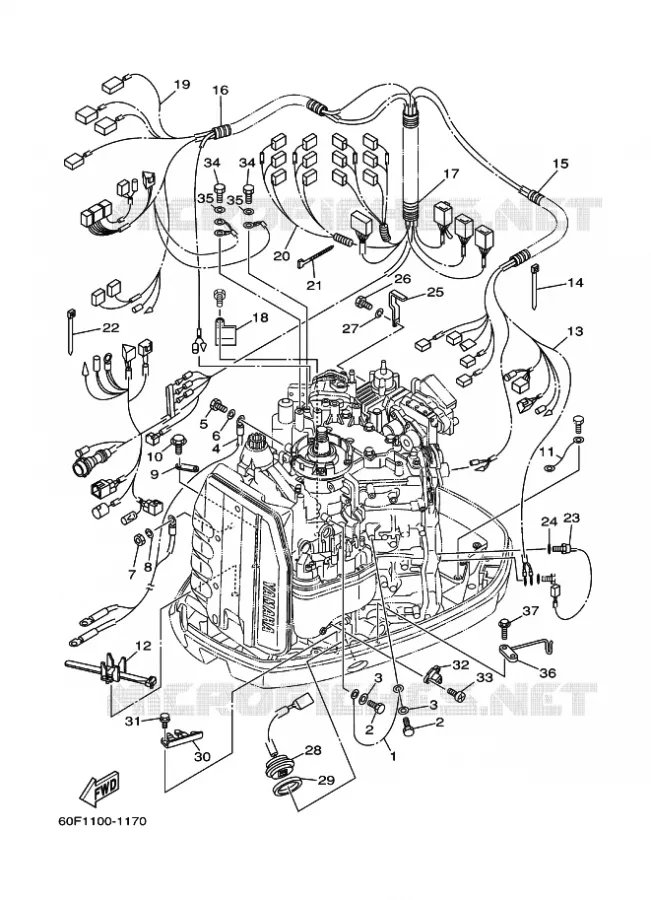 ELECTRIQUE 2 Yamaha OUTBOARD ENGINES 200hp (147.1kW) 2003 LZ200  LZ200NETOX