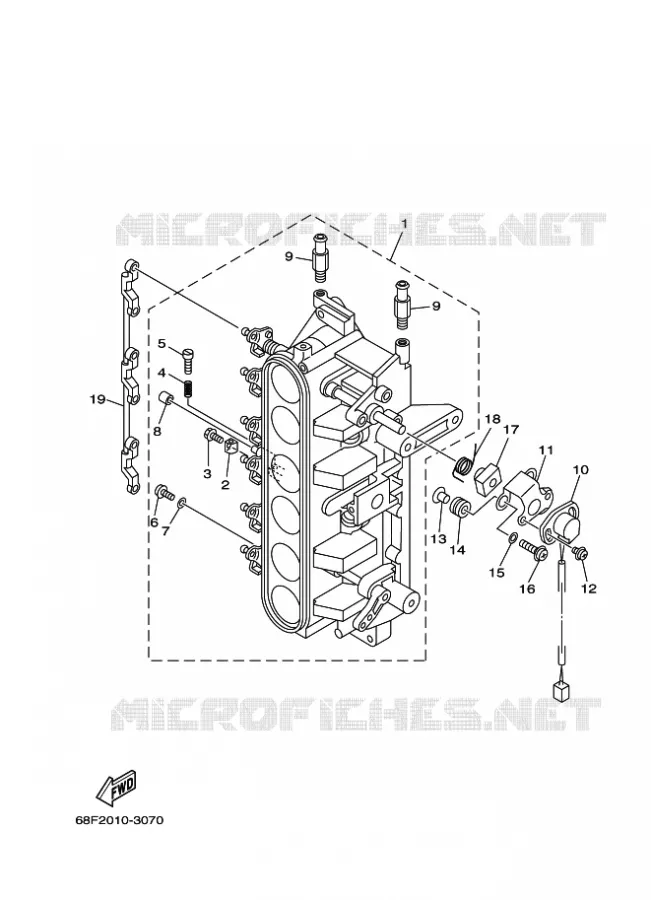 SEPARATEUR DE VAPEUR 2 Yamaha OUTBOARD ENGINES 200hp (147.1kW) 2003 LZ200  LZ200NETOX