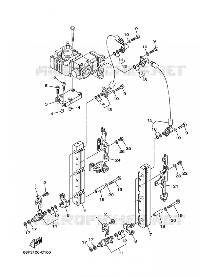 POMPE A INJECTION Yamaha OUTBOARD ENGINES 150hp (110.3kW) 2007 Z150  Z150P