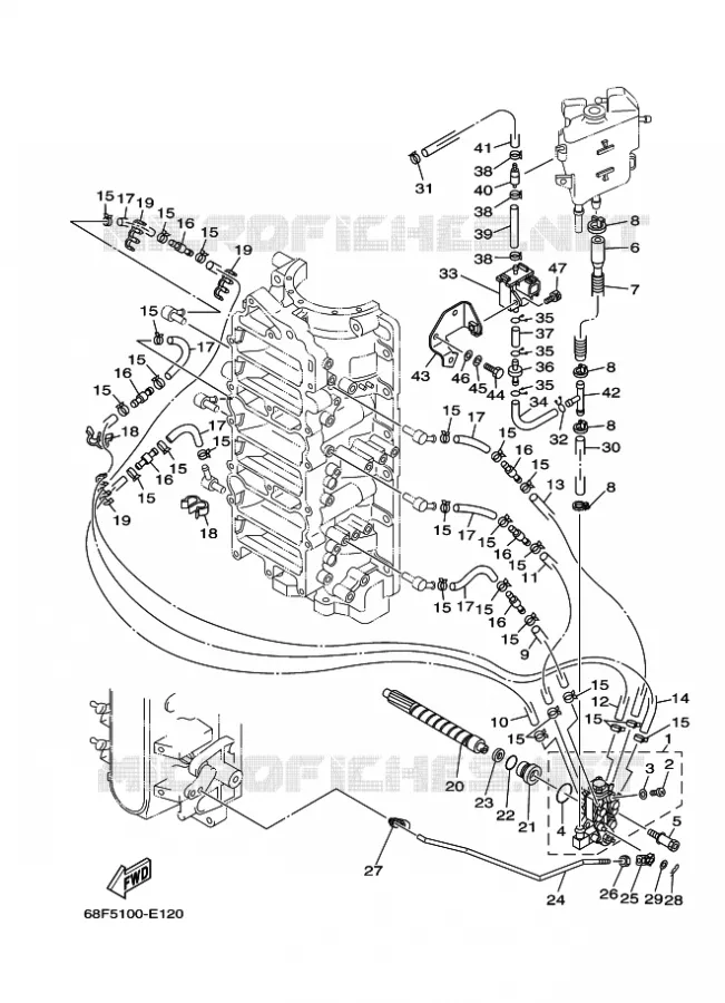 POMPE A HUILE Yamaha OUTBOARD ENGINES 175hp (128.7kW) 2006 Z175  Z175GETOX