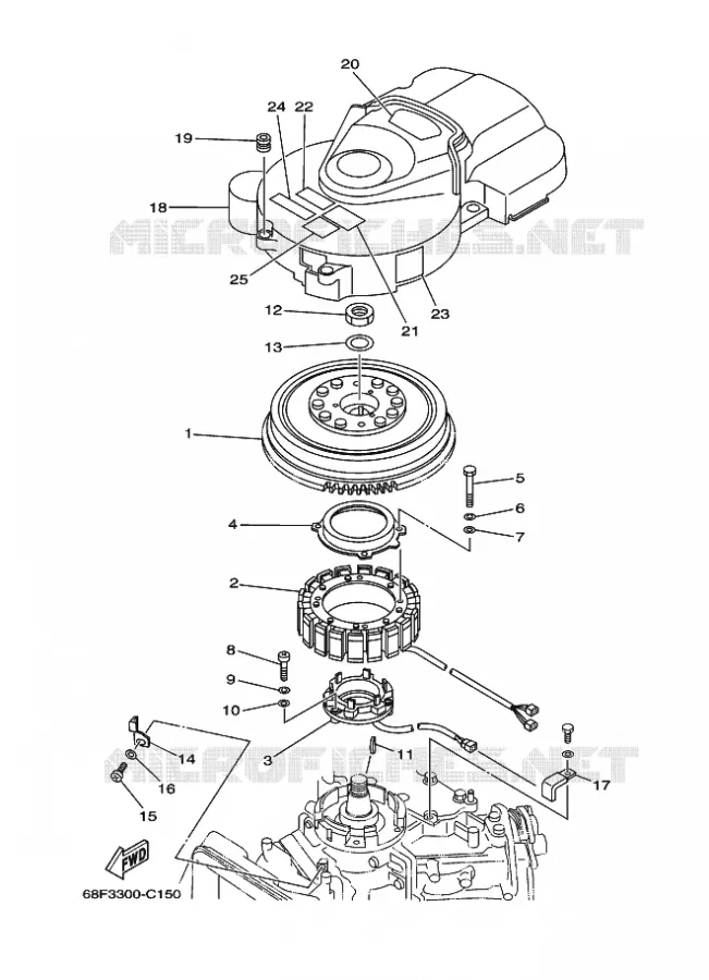 GENERATEUR Yamaha OUTBOARD ENGINES 200hp (147.1kW) 2004 Z200  Z200NETOX