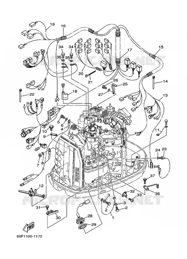 ELECTRIQUE 2 Yamaha OUTBOARD ENGINES 200hp (147.1kW) 2003 Z200  Z200NETOX