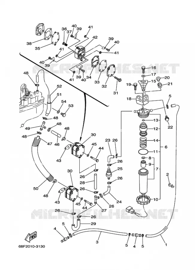 ALIMENTATION CARBURANT 1 Yamaha OUTBOARD ENGINES 200hp (147.1kW) 2003 Z200  Z200NETOL