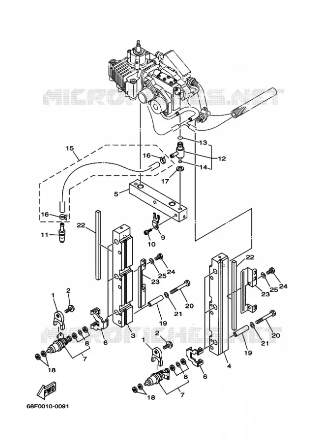 POMPE A INJECTION Yamaha OUTBOARD ENGINES 200hp (147.1kW) 2002 Z200  Z200N