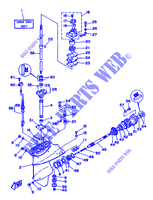 BOITIER D'HELICE ET TRANSMISSION 1 pour Yamaha 9.9D 2 Stroke de 1989