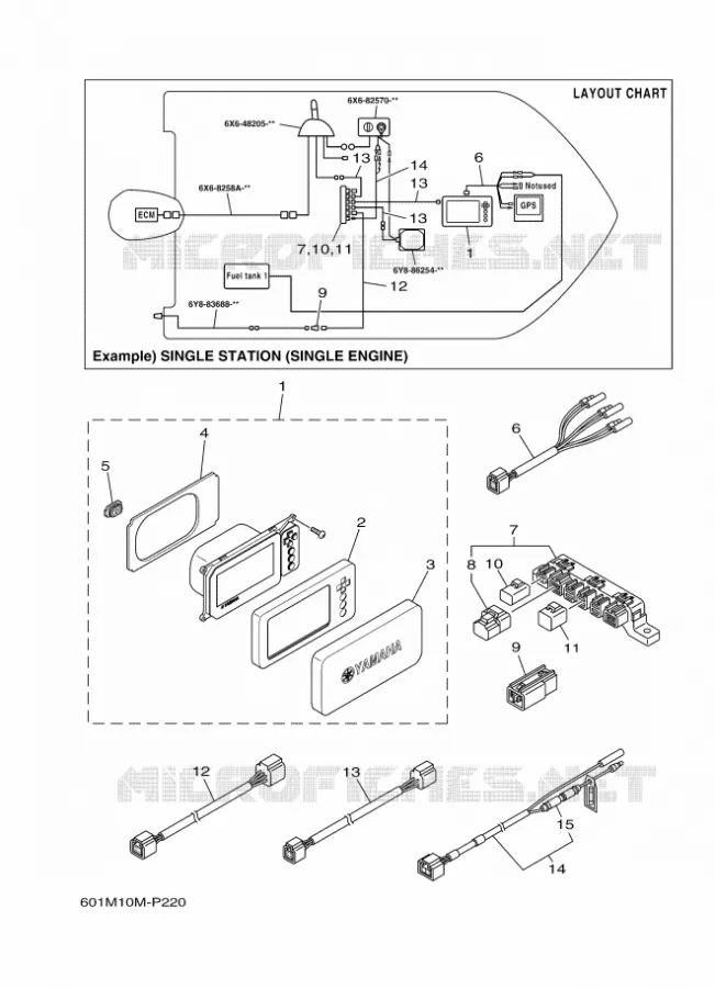 COMPTEUR MULTIFONCTION 6YC Yamaha OUTBOARD ENGINES 2017 2017 RIGGING METER-2017  RIGGING METER-2017