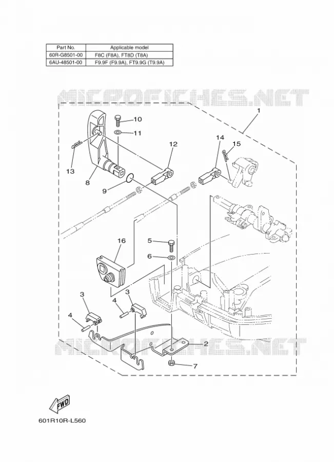 FIXATION BOITIER DE COMMANDE A DISTANCE 7 Yamaha OUTBOARD ENGINES 2012 2012 RIGGING REMOCON-2012  RIGGING REMOCON-2012