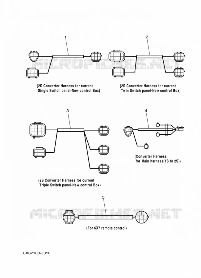 BOITIER DE COMMANDE A DISTANCE DBW - PIECES ELECTRIQUE 2 Yamaha OUTBOARD ENGINES 2013 2013 RIGGING REMOCON-2013  RIGGING REMOCON-2013