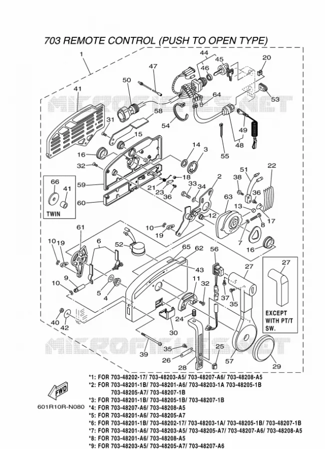 BOITIER DE COMMANDE A DISTANCE 4 Yamaha OUTBOARD ENGINES 2014 2014 RIGGING REMOCON-2014  RIGGING REMOCON-2014