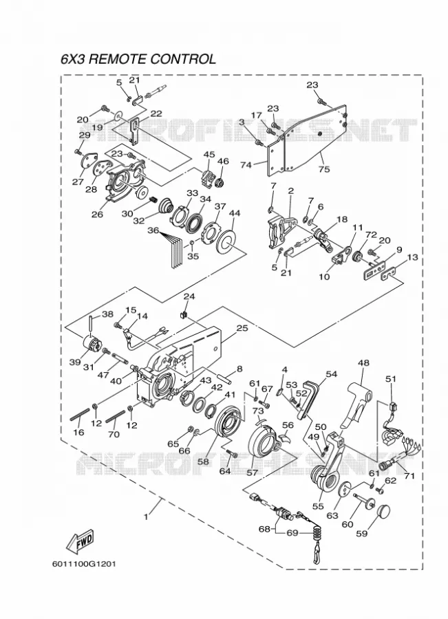 BOITIER DE COMMANDE A DISTANCE 6 Yamaha OUTBOARD ENGINES 2015 2015 RIGGING REMOCON-2015  RIGGING REMOCON-2015