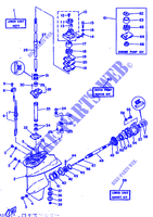 BOITIER D'HELICE ET TRANSMISSION 1 pour Yamaha 9.9D 2 Stroke de 1985