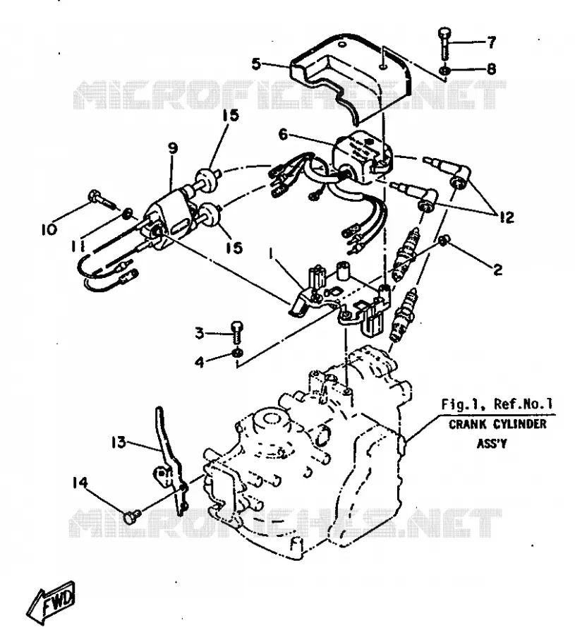 PIECES ELECTRIQUE Yamaha OUTBOARD ENGINES 9.9hp (7.3kW) 1985 9.9  9.9D