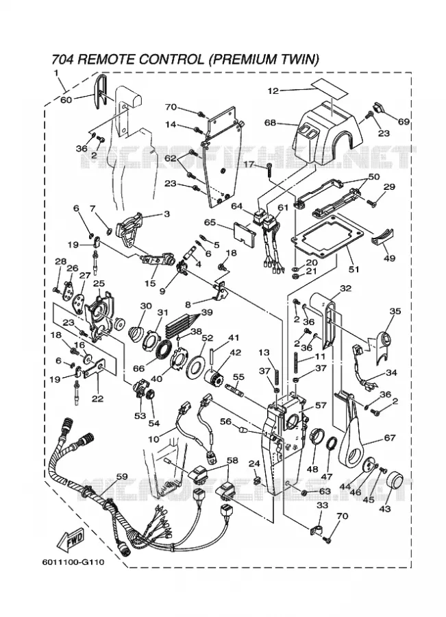 BOITIER DE COMMANDE A DISTANCE 5 Yamaha OUTBOARD ENGINES 2016 2016 RIGGING REMOCON-2016  RIGGING REMOCON-2016