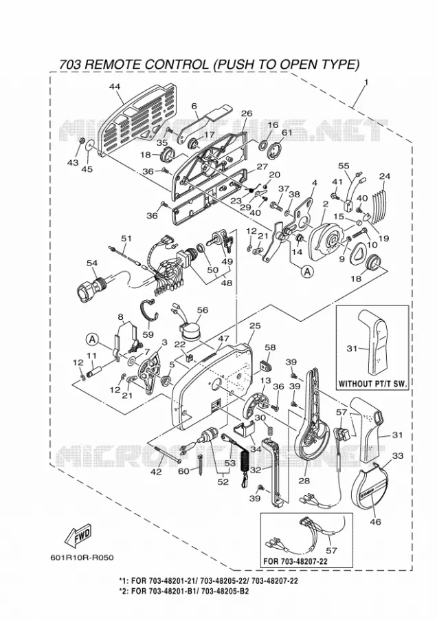 BOITIER DE COMMANDE A DISTANCE 2 Yamaha OUTBOARD ENGINES 2017 2017 RIGGING REMOCON-2017  RIGGING REMOCON-2017