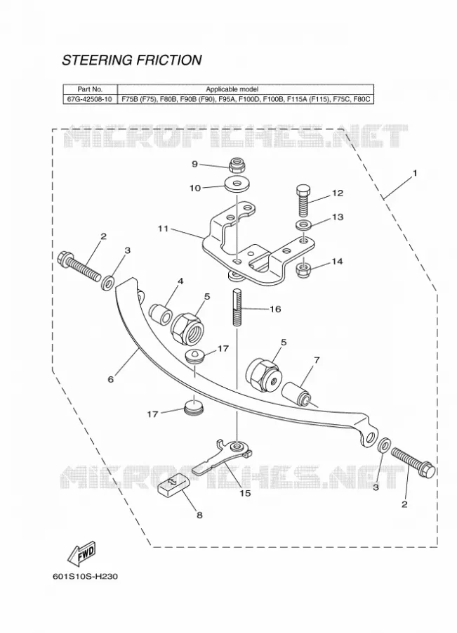 PIECES DE DIRECTION 12 Yamaha OUTBOARD ENGINES 2009 2009 RIGGING PARTS-2009  RIGGING PARTS-2009