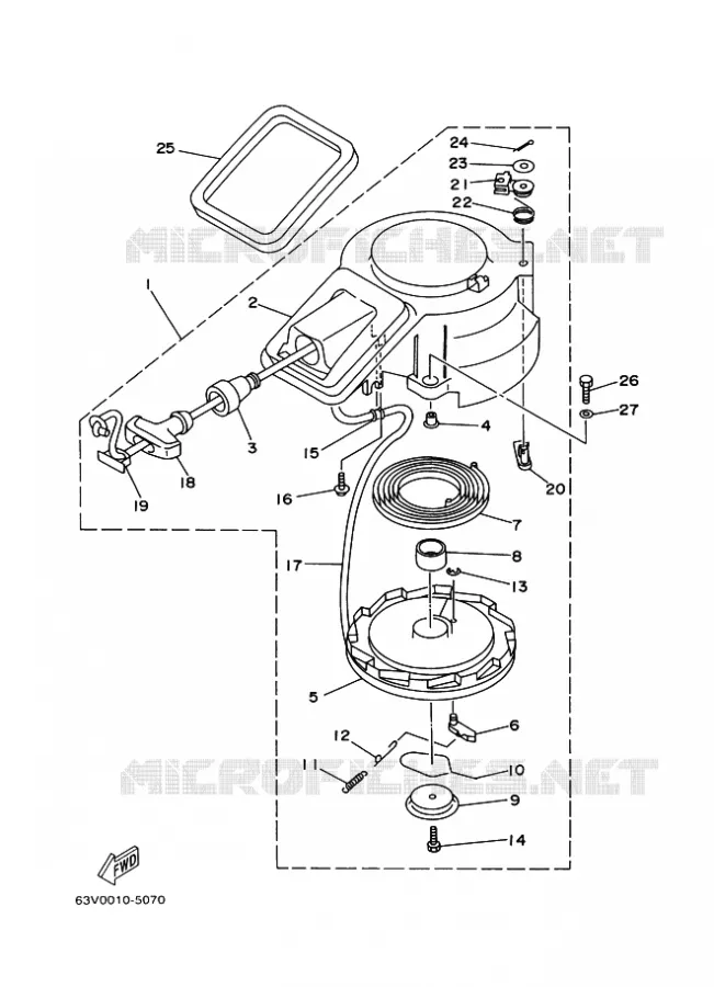 DEMARREUR Yamaha OUTBOARD ENGINES 9.9hp (7.3kW) 1999 9.9  9.9F
