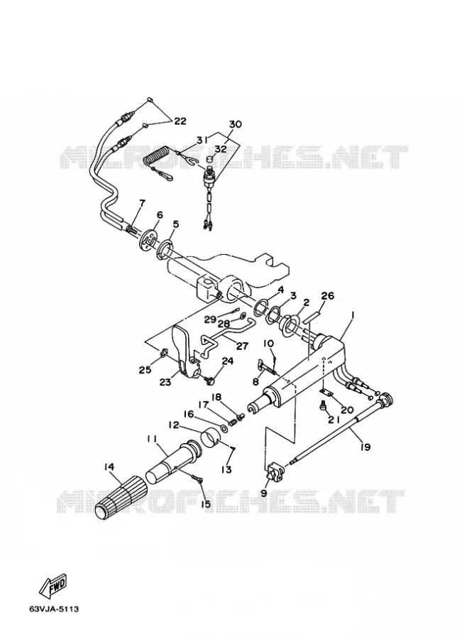 DIRECTION Yamaha OUTBOARD ENGINES 9.9hp (7.3kW) 1999 9.9  9.9F