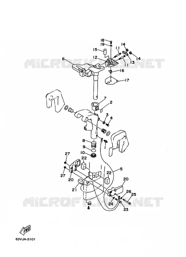 SUPPORT 2 Yamaha OUTBOARD ENGINES 9.9hp (7.3kW) 1999 9.9  9.9F