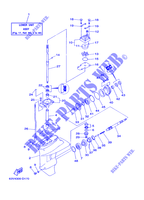 BOITIER D'HELICE ET TRANSMISSION 1 pour Yamaha 15F Manual Starter, Tiller Handle, Manual Tilt, Shaft 15
