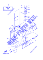BOITIER D'HELICE ET TRANSMISSION 1 pour Yamaha 15F Manual Starter, Tiller Handle, Manual Tilt, Shaft 20