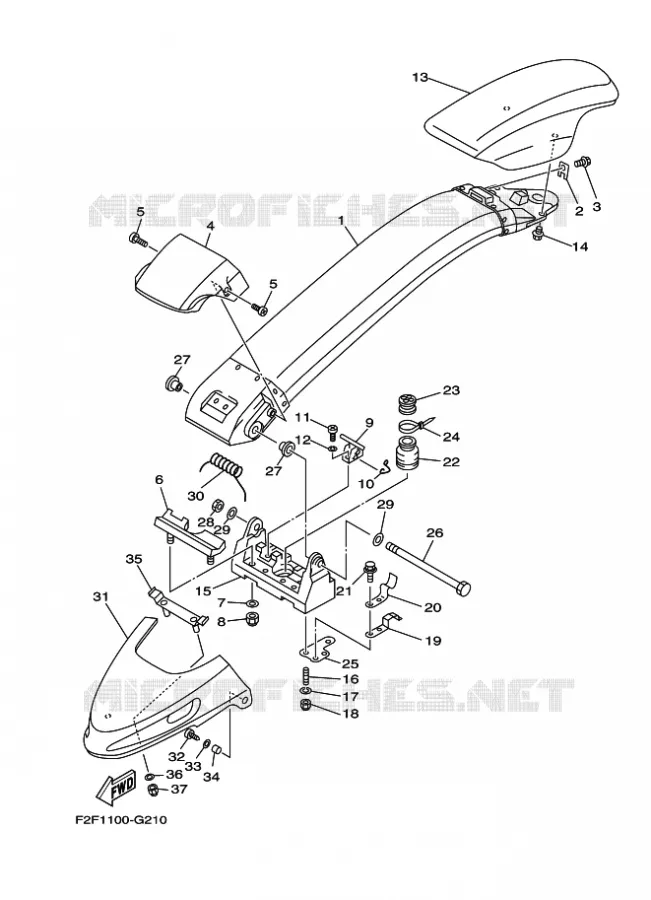 DIRECTION 2 Yamaha WAVERUNNER 700 2008 JET  JET FOR SJ700B (F2F) JD-44