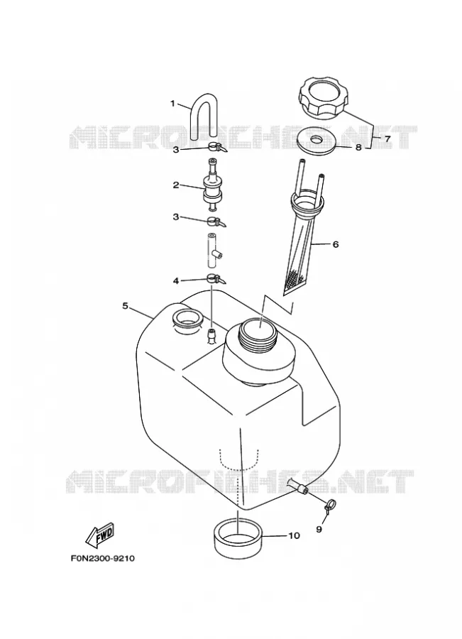 RESERVOIR D'HUILE Yamaha WAVERUNNER 800 2000 JET  JET FOR WB800