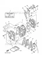 CYLINDRE / CARTER MOTEUR pour Yamaha E15D Enduro, Manual Starter, Tiller Handle, Manual Tilt, Pre-Mixing de 2003