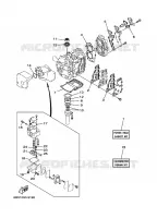 KIT DE REPARATION 1 pour Yamaha E15D Enduro, Manual Starter, Tiller Handle, Manual Tilt, Pre-Mixing de 2003