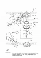 DEMARREUR pour Yamaha E8D Enduro, Manual Starter, Tiller Handle, Manual Tilt, Pre-mixing, Shaft 20