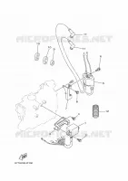 ELECTRIQUE pour Yamaha E8D Enduro, Manual Starter, Tiller Handle, Manual Tilt, Pre-mixing, Shaft 20