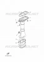 FOURREAU   FUT pour Yamaha E8D Enduro, Manual Starter, Tiller Handle, Manual Tilt, Pre-mixing, Shaft 20