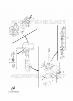 PIECES D'ENTRETIEN pour Yamaha E8D Enduro, Manual Starter, Tiller Handle, Manual Tilt, Pre-mixing, Shaft 20