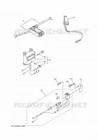 PIÈCES OPTIONNELLES pour Yamaha E8D Enduro, Manual Starter, Tiller Handle, Manual Tilt, Pre-mixing, Shaft 20