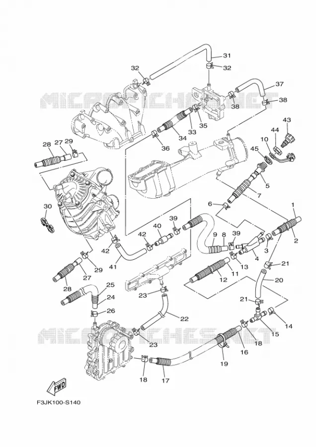 ECHAPPEMENT 2 Yamaha WAVERUNNER 1800 2017 FX  FC1800A-S