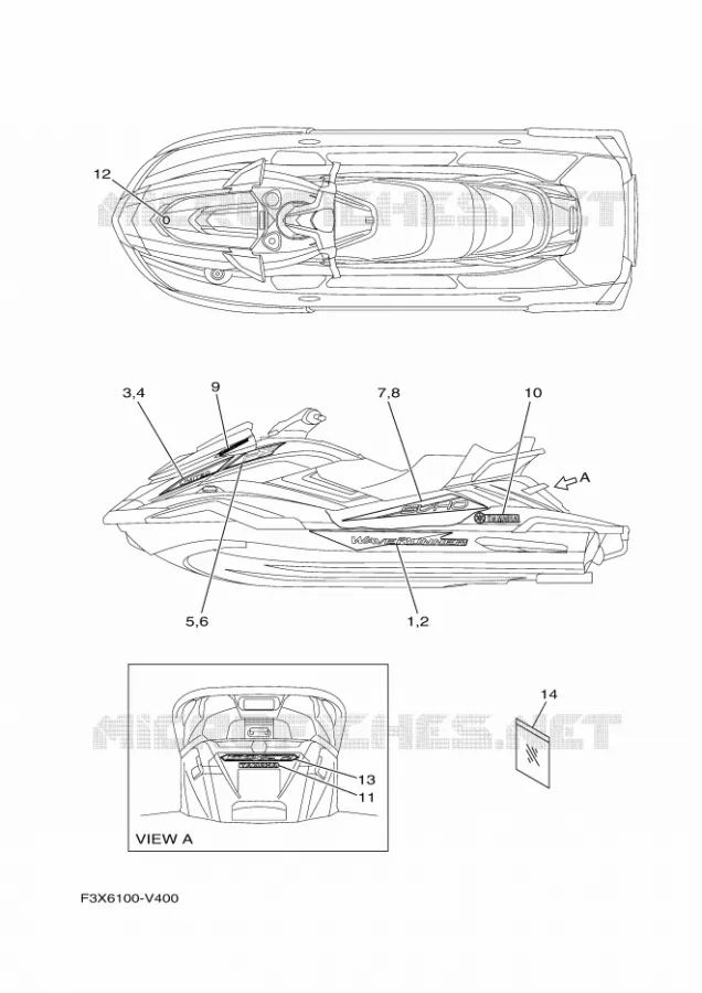 EMBLEME Yamaha Waverunner 1800 2020 FX  FC1800B-V
