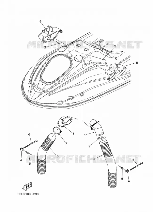 VENTILATION Yamaha WAVERUNNER 1800 2016 GX1800A-R  GX1800A-R